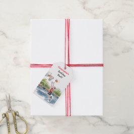 Verjaardag Bash: Hoops en hype Dank je wel Cadeaulabel