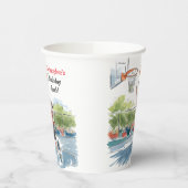 Verjaardag Bash: Hoops en Hype Papieren Bekers (Links)