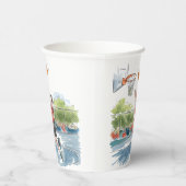 Verjaardag Bash: Hoops en Hype Papieren Bekers (Rechts)