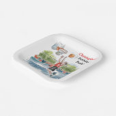 Verjaardag Bash: Hoops en Hype Papieren Bordje (Gebogen)