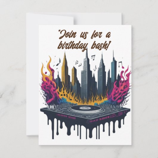 Verjaardag Bash! Kaart (Voorkant)