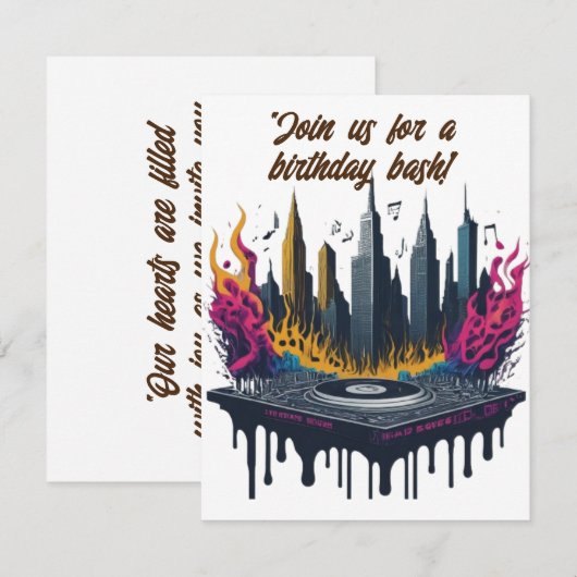 Verjaardag Bash! Kaart (Voorkant / Achterkant)