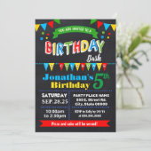 Verjaardag Bash krijtbordfeest Kaart (Staand voorkant)