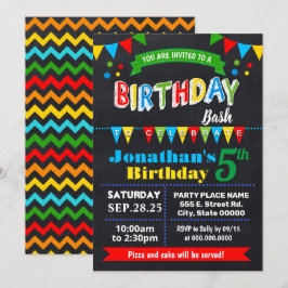 Verjaardag Bash krijtbordfeest Kaart