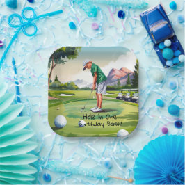 Verjaardag Bash op het groen Papieren Bordje