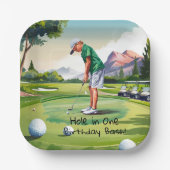 Verjaardag Bash op het groen Papieren Bordje (Voorkant)