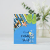 Verjaardag Bash Pool Party Kaart (Staand voorkant)