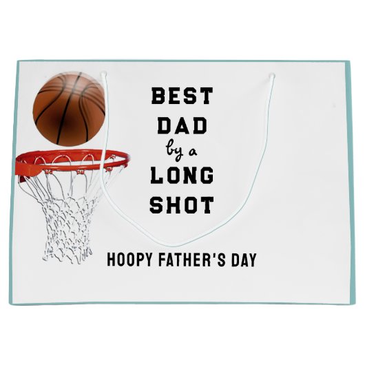 Verjaardag basketbal vader groot cadeauzakje (Voorkant)