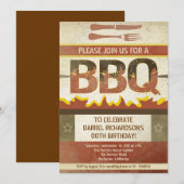 Verjaardag bbq  ontwerp uitnodigingen (Voorkant / Achterkant)