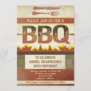 Verjaardag bbq  ontwerp uitnodigingen