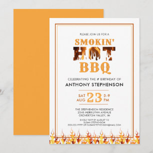Verjaardag BBQ Smoker Summer Party Kaart