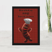 VERJAARDAG BBQ UITNODIGING - BARBECUE UITNODIGING (Voorkant)