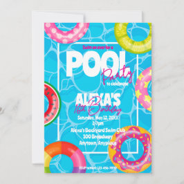 Verjaardag Bday Pool Party Kaart