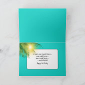 Verjaardag Beach Chaise Lounge op wit zand Kaart (Binnen)