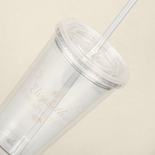 Verjaardag Beach Club Acryl Drinkbeker