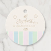 Verjaardag Beach Club Bedankjes Labels (Voorkant)