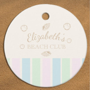 Verjaardag Beach Club Bedankjes Labels