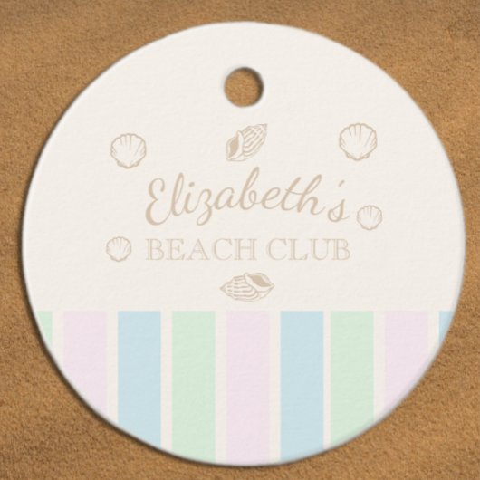 Verjaardag Beach Club Bedankjes Labels