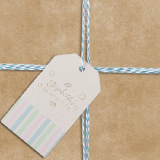 Verjaardag Beach Club Cadeaulabel