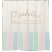 Verjaardag Beach Club Douchegordijn (Voorkant)