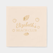 Verjaardag Beach Club Folie Servetten (Voorkant)