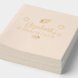 Verjaardag Beach Club Folie Servetten