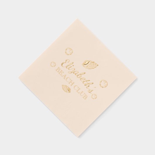 Verjaardag Beach Club Folie Servetten (Rechts)