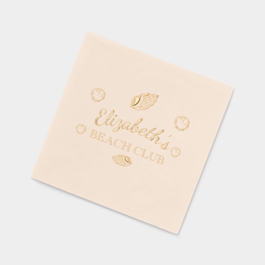 Verjaardag Beach Club Folie Servetten (Links)