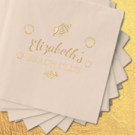 Verjaardag Beach Club Folie Servetten