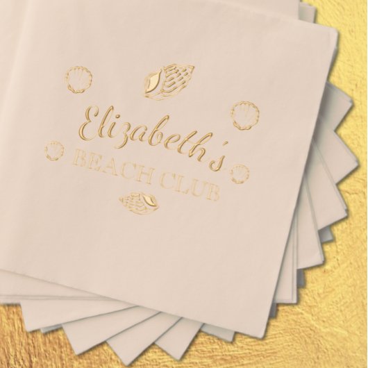 Verjaardag Beach Club Folie Servetten