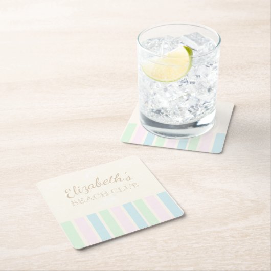 Verjaardag Beach Club Kartonnen Onderzetters (Insitu)