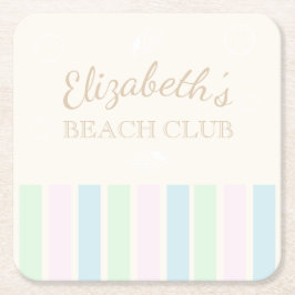 Verjaardag Beach Club Kartonnen Onderzetters