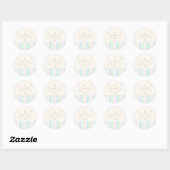 Verjaardag Beach Club Ronde Sticker (Vel)