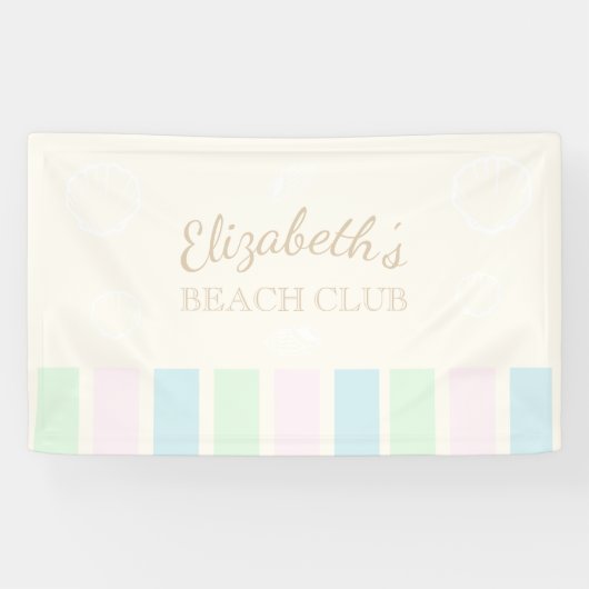 Verjaardag Beach Club Spandoek (Horizontaal)