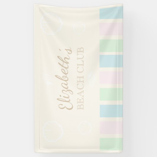 Verjaardag Beach Club Spandoek (Verticaal)