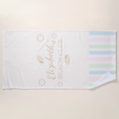 Verjaardag Beach Club Strandlaken (Voorkant)