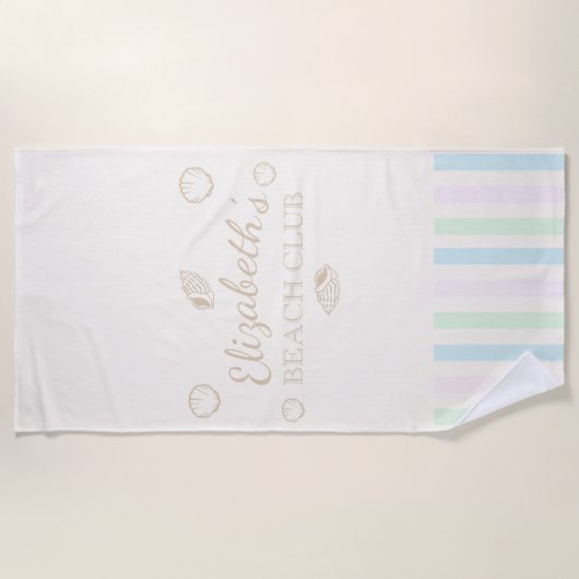 Verjaardag Beach Club Strandlaken (Voorkant)