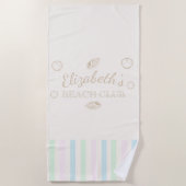 Verjaardag Beach Club Strandlaken (Voorkant)