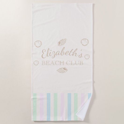 Verjaardag Beach Club Strandlaken (Voorkant)