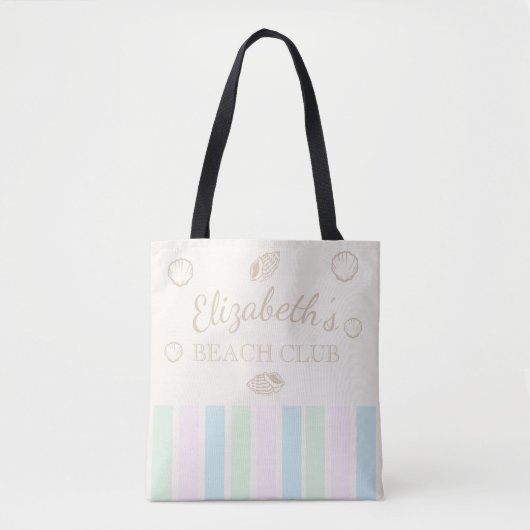 Verjaardag Beach Club Tote Bag (Voorkant)