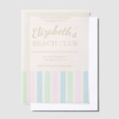 Verjaardag Beach Club Vellum Uitnodigingen (Offset)