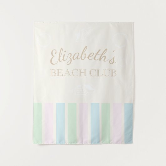 Verjaardag Beach Club Wandkleed (Voorkant)