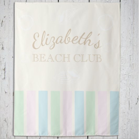 Verjaardag Beach Club Wandkleed