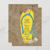 Verjaardag Beach Party Kaart (Voorkant / Achterkant)