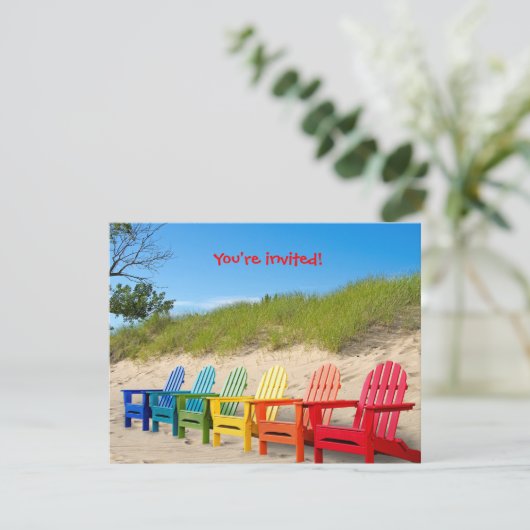 Verjaardag Beach Party Kaart (Staand voorkant)