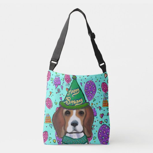 VERJAARDAG BEAGLES CROSSBODY TAS (Voorkant)