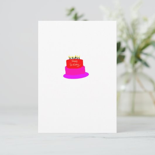 Verjaardag! Bedankkaart (Staand voorkant)