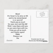 Verjaardag Bedankt Briefkaart (Achterkant)