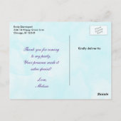 Verjaardag Bedankt Bunny Rijden in een ballon Briefkaart (Achterkant)