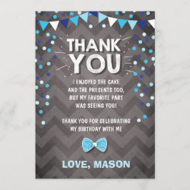 Verjaardag Bedankt Card Boy One Navy Blue Bowtie Kaart
